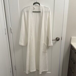 H&M 100% cotton white muslin robe